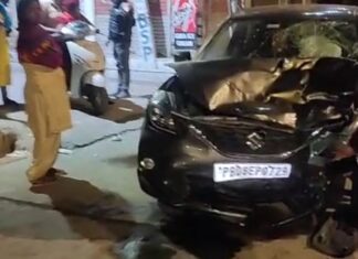 जालंधर के नकोदर रोड पर बड़ा सड़क हादसा , BALENO गाडी ने 100 के स्पीड में ACTIVA को उड़ायाएक्टिवा सवार दो युवक गंभीर घायल , गाडी के दोनों एयरबैग्स खुले – देखे मौके की पूरी वीडियो