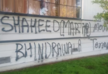 hindu temple vandalised in california by khalistani's